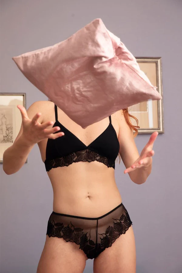 Shorty noir en tulle recyclée - Neva - Image 3