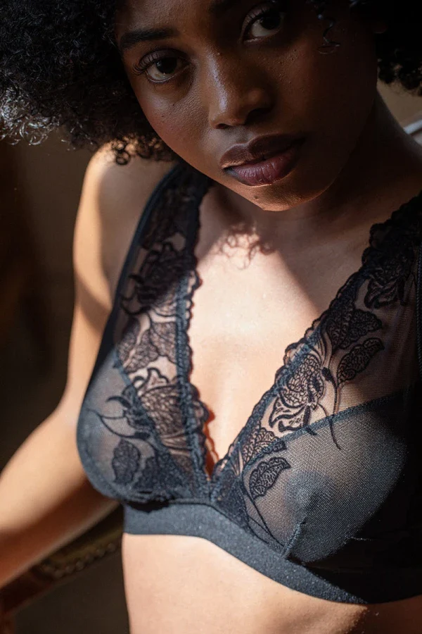 Soutien-gorge coupe foulard noir - Neva - Image 3