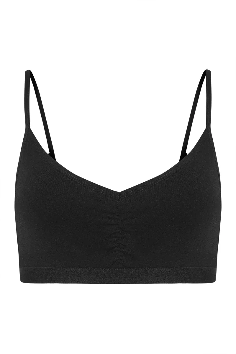 Soutien-gorge en coton bio noir - Anastasia - Image 2