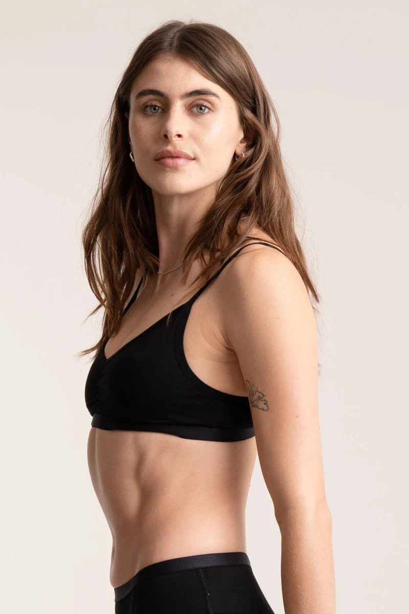 Soutien-gorge en coton bio noir - Anastasia - Image 5