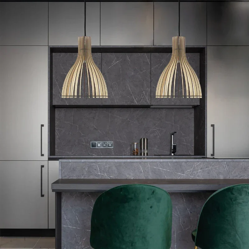 Suspension en bois design - Ariel - Image 3