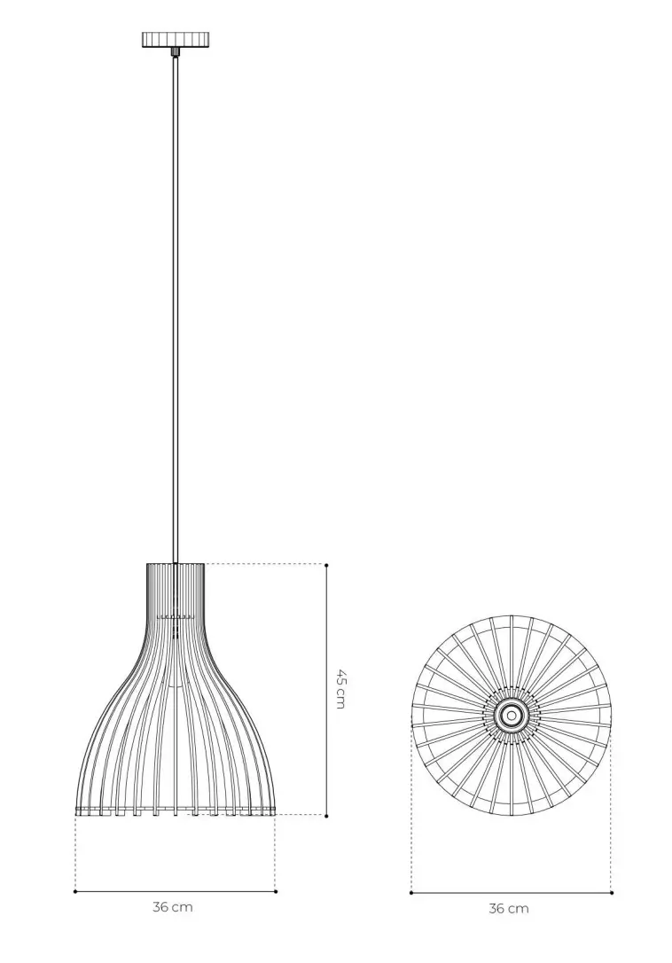 Suspension en bois design - Ariel - Image 7