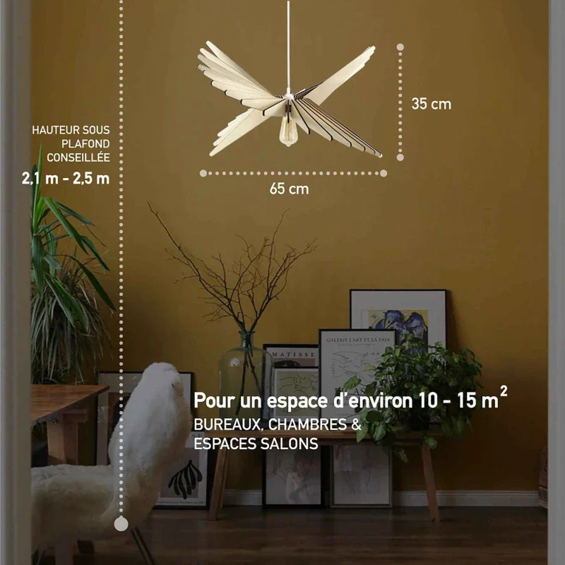 Suspension en bois design made in France - Albatros - Image 15