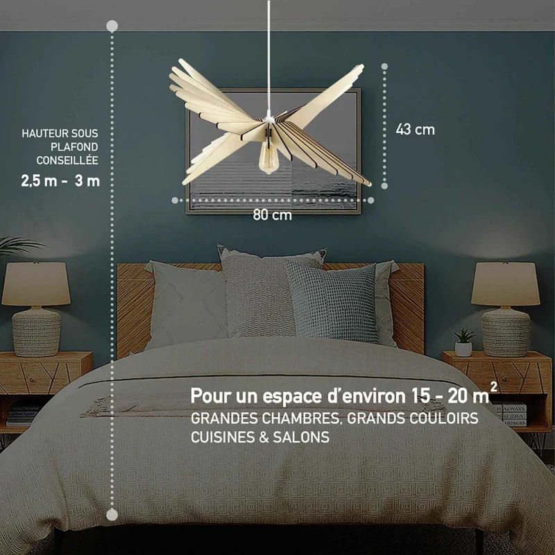 Suspension en bois design made in France - Albatros - Image 16