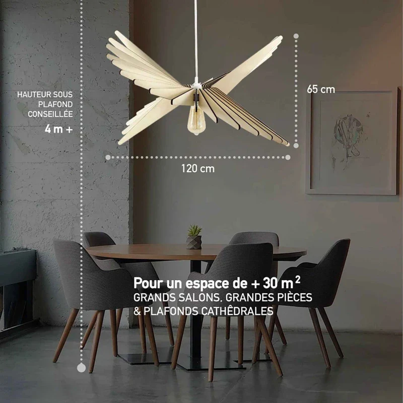 Suspension en bois design made in France - Albatros - Image 18