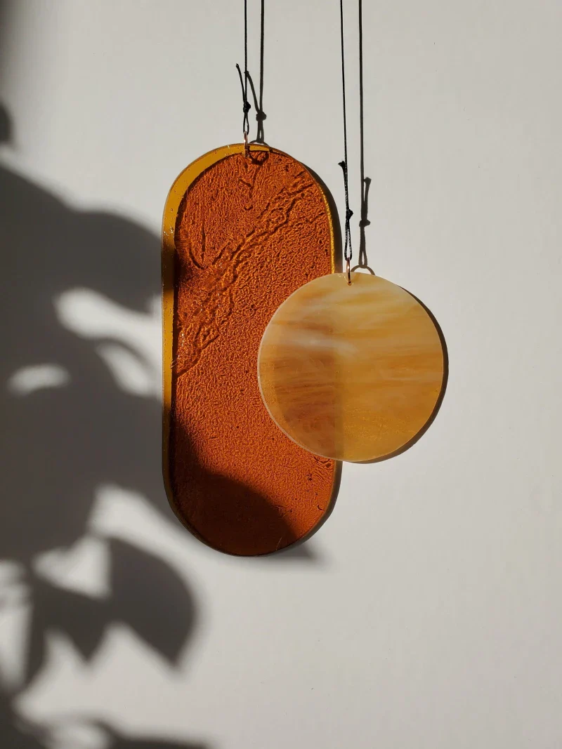 Suspension en Verre Artisanale - Pièce Unique, Fait Main - Image 2