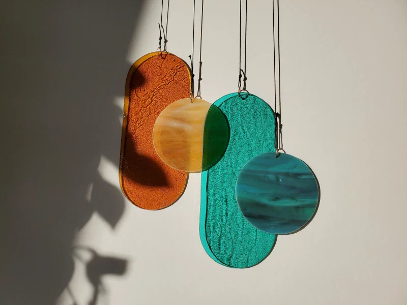 Suspension en Verre Artisanale - Pièce Unique, Fait Main - Image 3