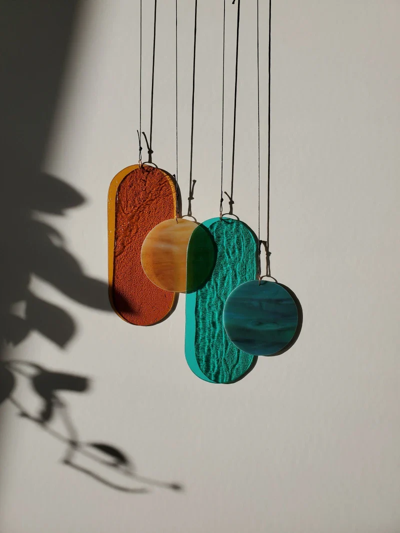 Suspension en Verre Artisanale - Pièce Unique, Fait Main - Image 4