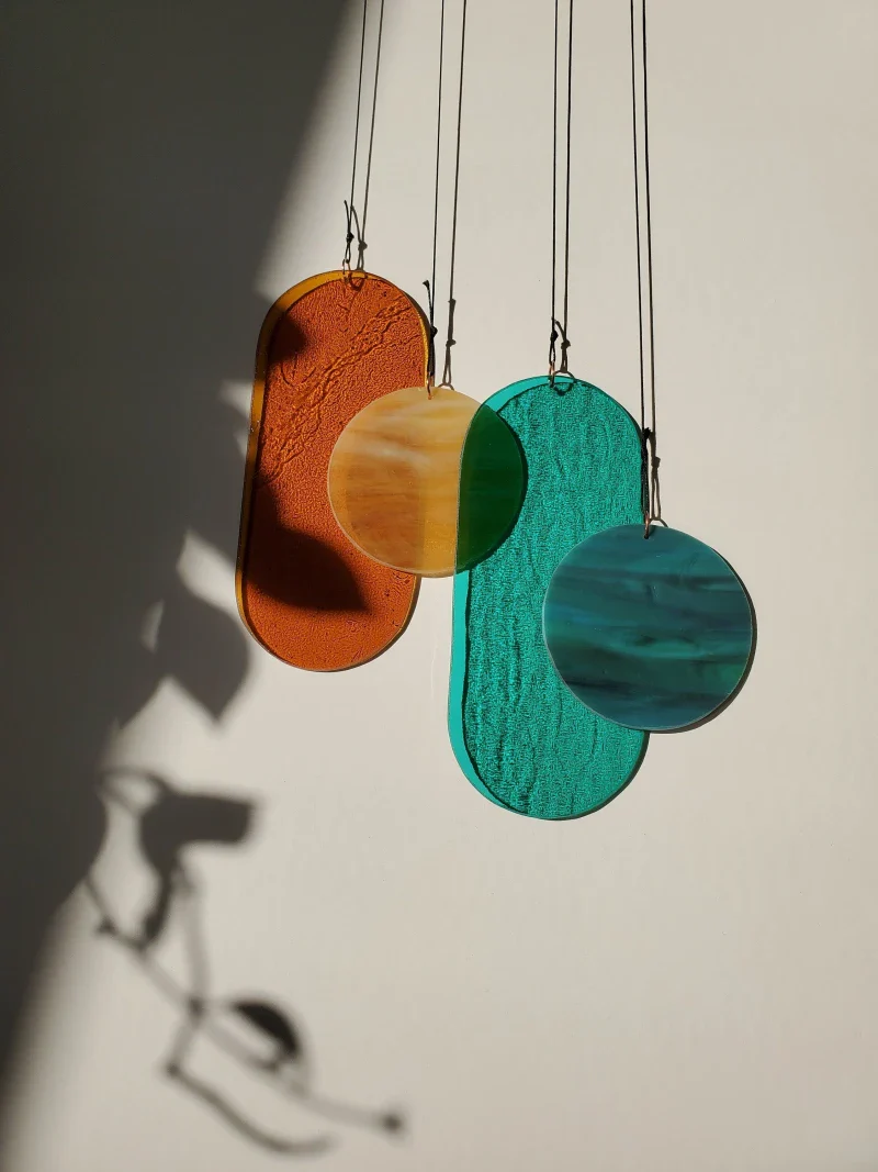 Suspension en Verre Artisanale - Pièce Unique, Fait Main - Image 5