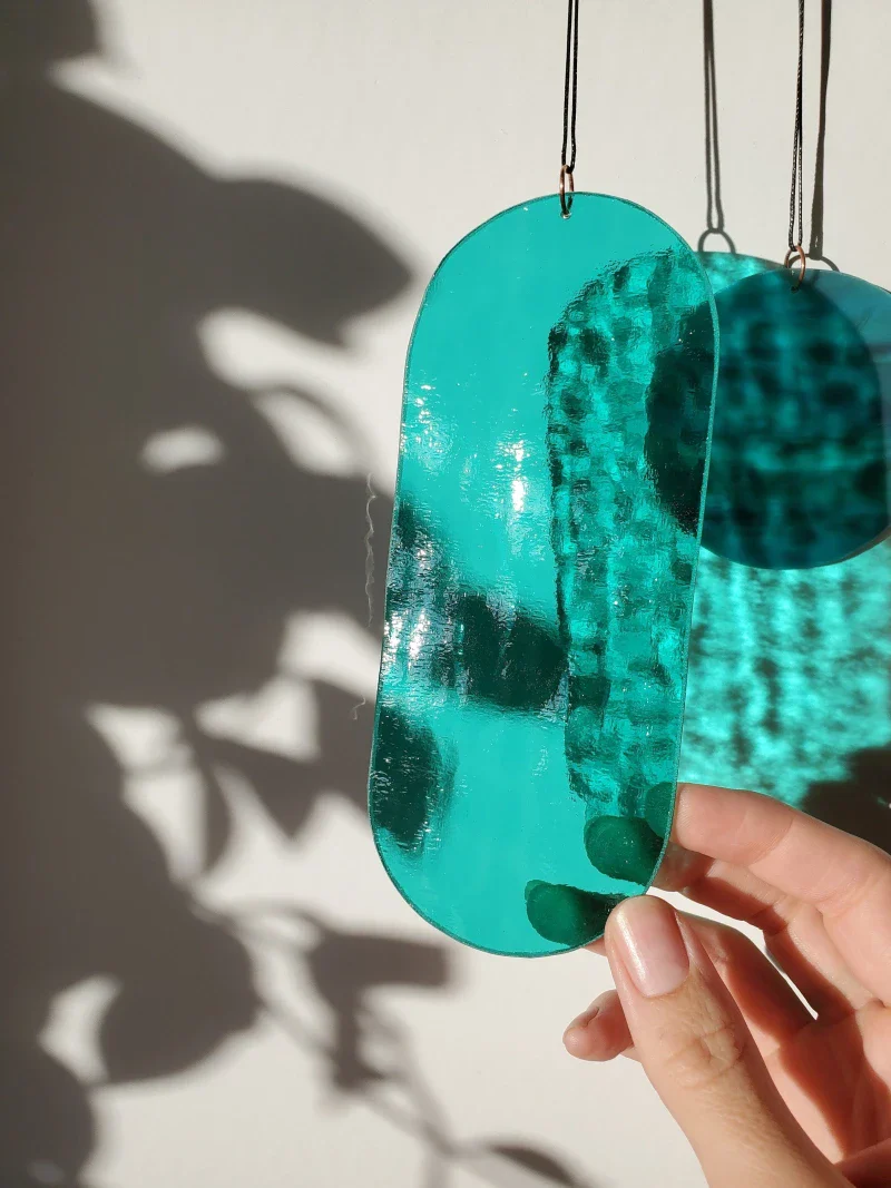Suspension en Verre Artisanale - Pièce Unique, Fait Main - Image 6