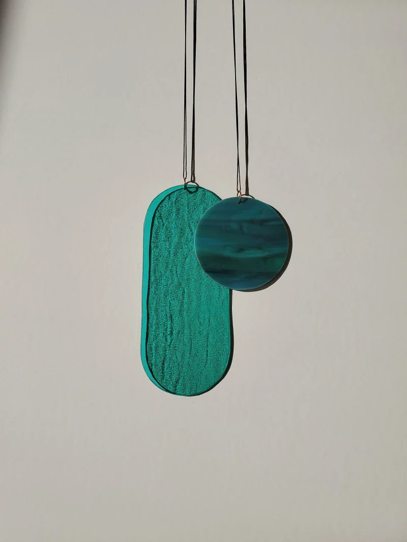Suspension en Verre Artisanale - Pièce Unique, Fait Main - Image 7