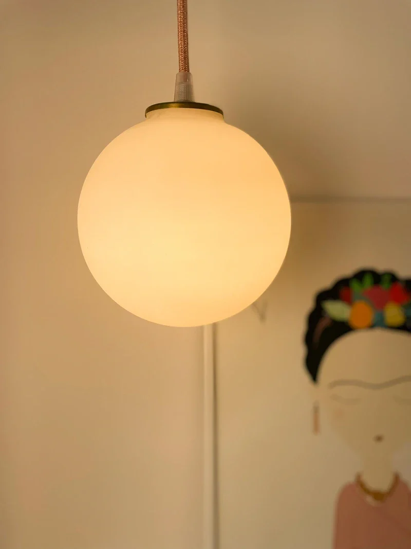 Suspension - Globe en verre Opaline - Louna - Image 3