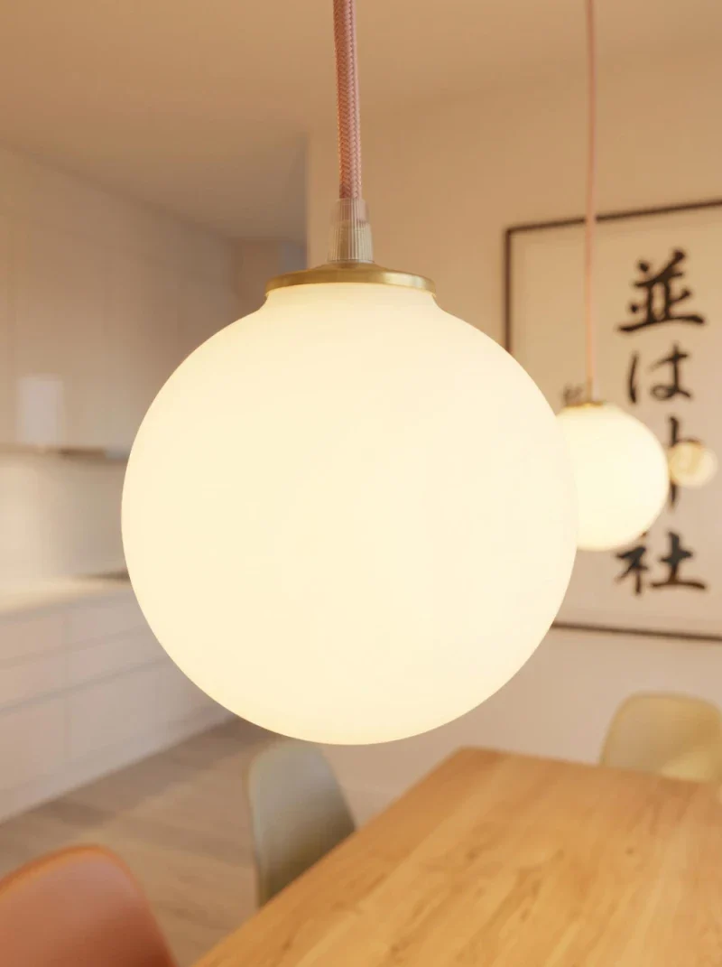 Suspension - Globe en verre Opaline - Louna - Image 9