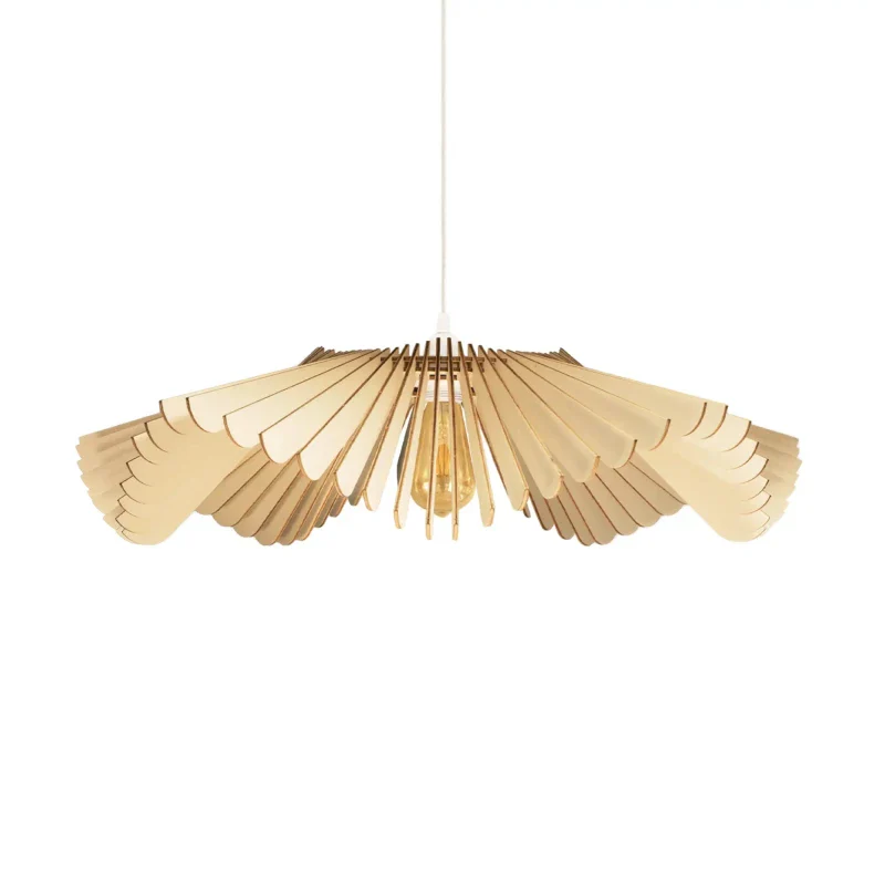 Suspension luminaire au design floral - Rose - Image 2
