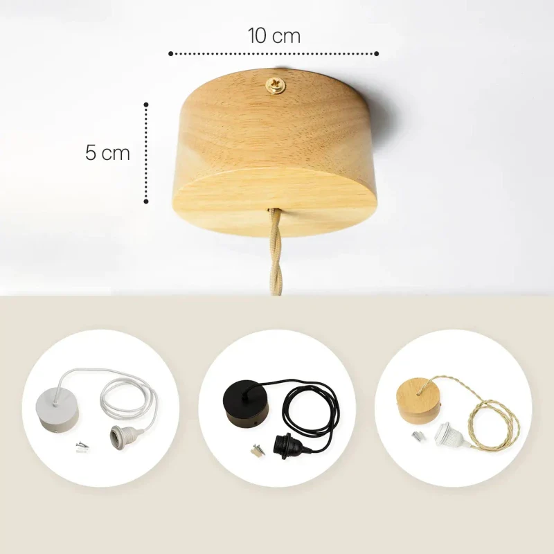 Suspension luminaire en chêne teintée- Cygne - Image 10