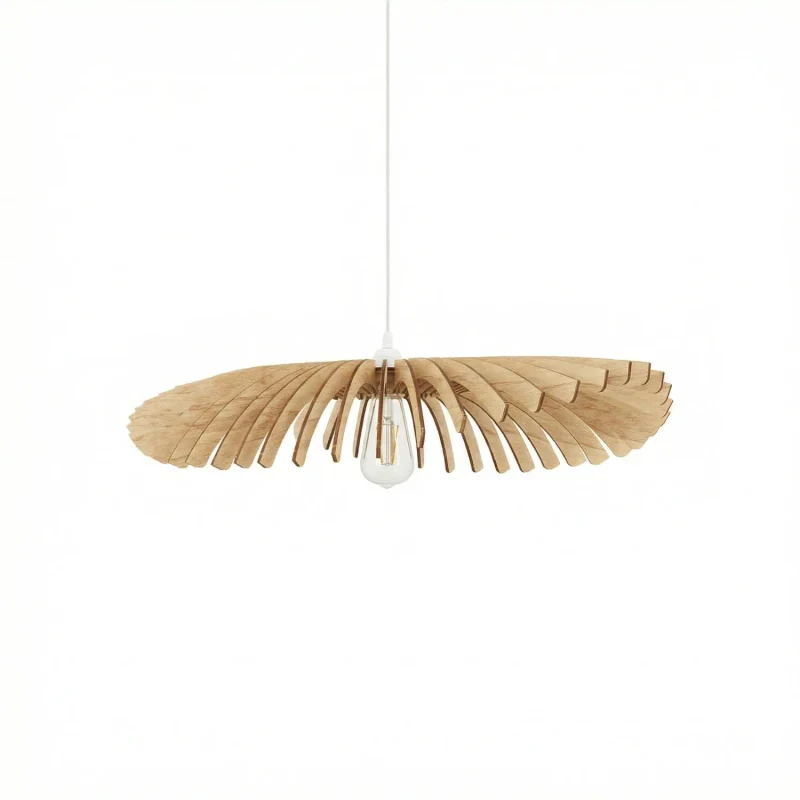 Suspension luminaire en chêne teintée- Cygne - Image 11