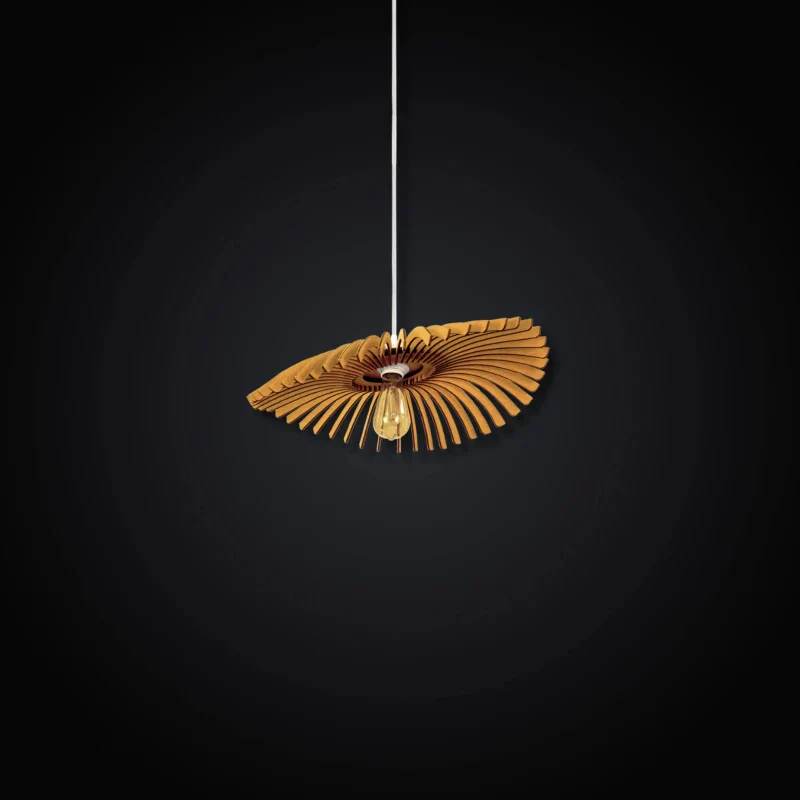 Suspension luminaire en chêne teintée- Cygne - Image 3
