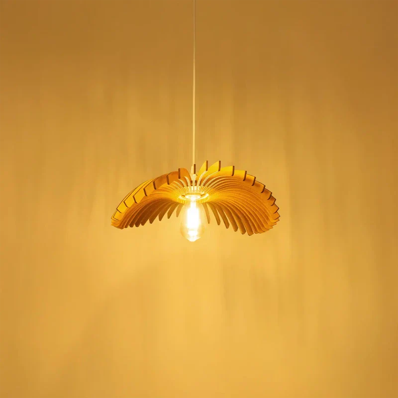 Suspension luminaire en chêne teintée- Cygne - Image 4