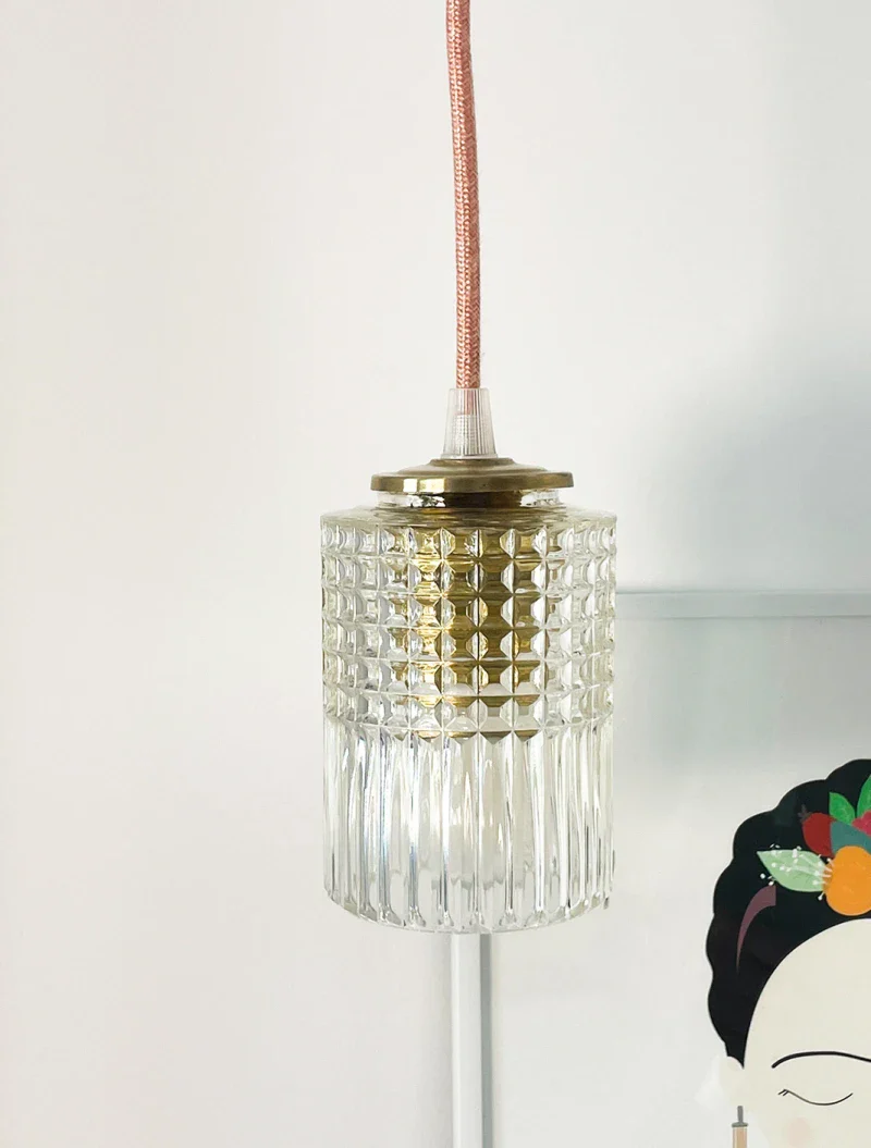 Suspension Vintage - Globe en verre ciselé - Julia - Image 3