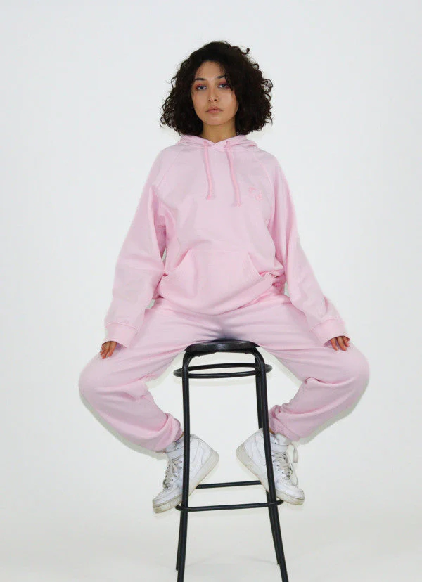 Sweat à capuche rose avec logo Aphaïa - Image 7