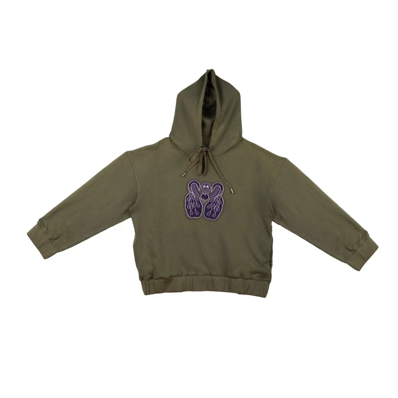 Sweat à capuche vert unisexe - Image 4