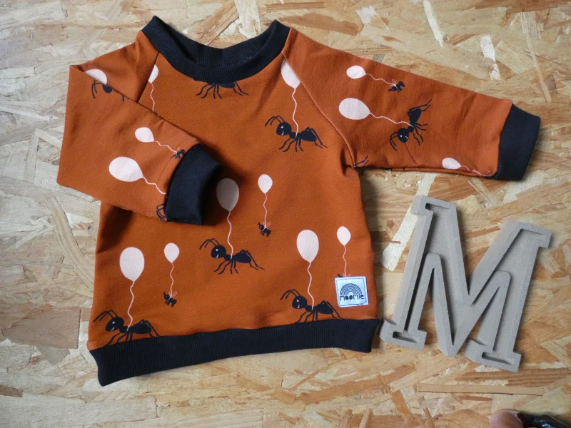 Sweat bébé et enfant à imprimé ludique - fait main en France - Image 3