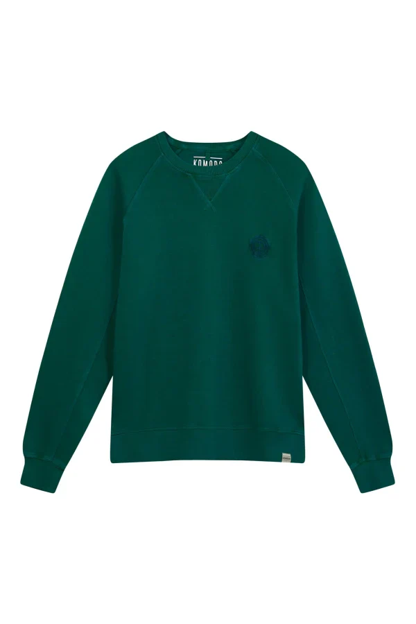 Sweat en coton bio Vert canard - Anton - Image 2