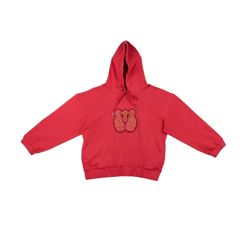 Sweat Rouge unisexe en coton bio - Image 5
