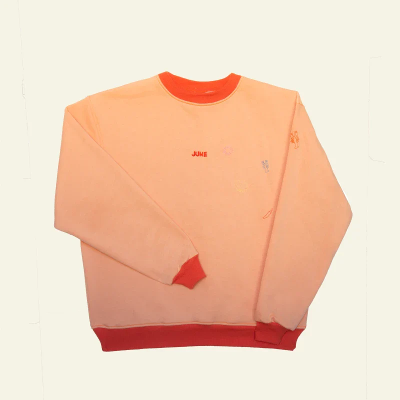 Sweat-shirt oversize orange en molleton - Image 4