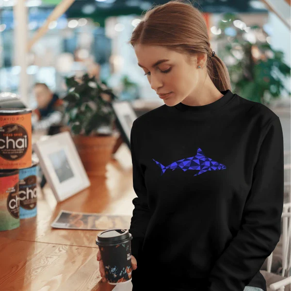 Sweat-shirt unisexe en coton bio - Requin - Image 2
