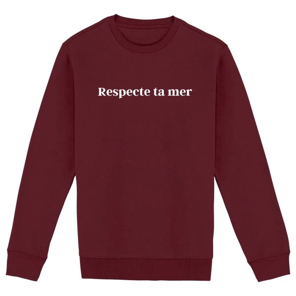 Sweat-shirt unisexe en coton bio - Respecte ta mer - Image 12