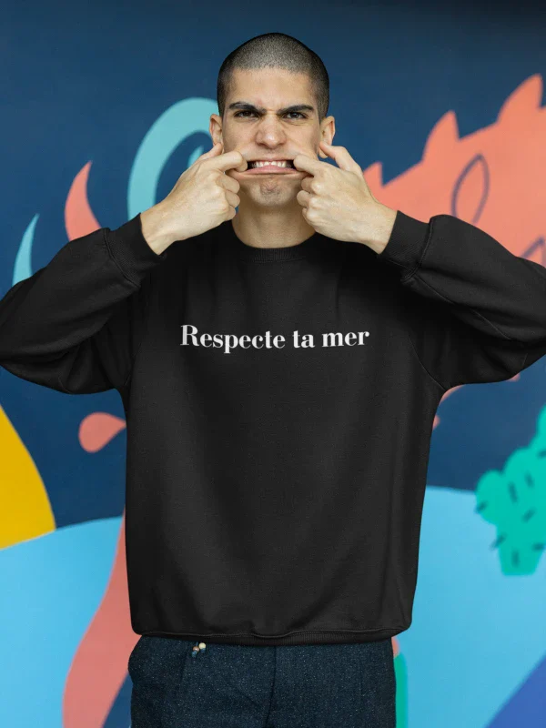 Sweat-shirt unisexe en coton bio - Respecte ta mer - Image 2