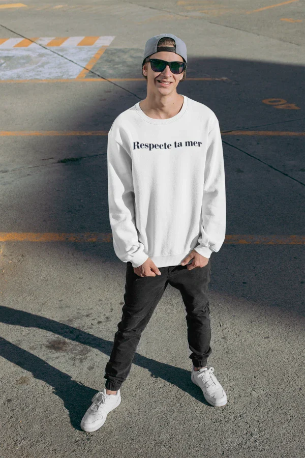 Sweat-shirt unisexe en coton bio - Respecte ta mer - Image 5