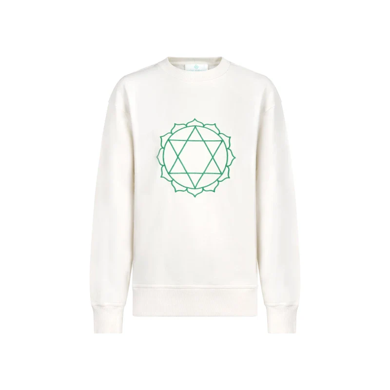 Sweat unisexe en coton bio brodé - Chakra du Coeur - Image 6