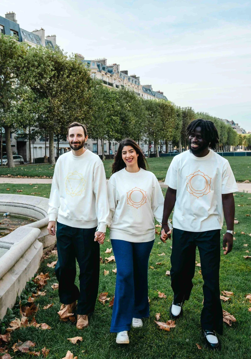 Sweat unisexe en coton bio brodé - Chakra sacré - Image 10
