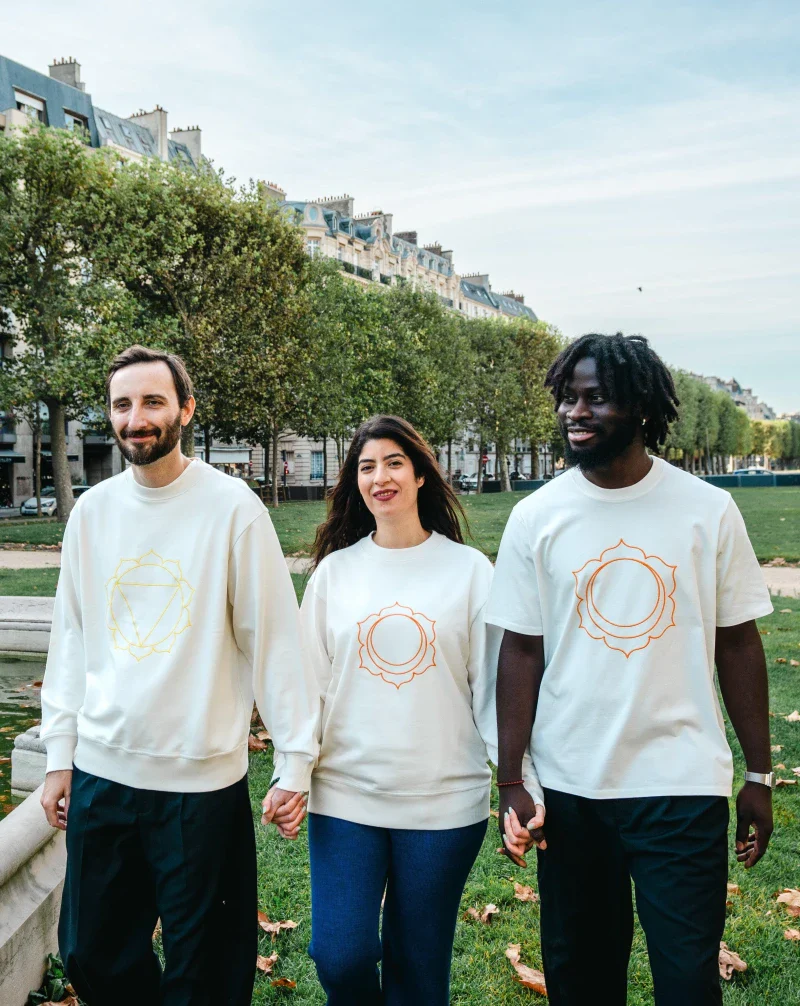 Sweat unisexe en coton bio brodé - Chakra sacré - Image 11