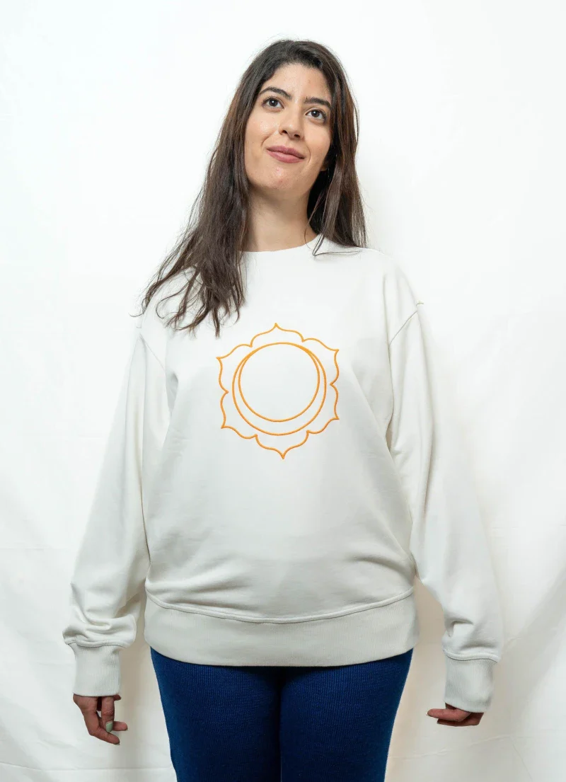 Sweat unisexe en coton bio brodé - Chakra sacré - Image 12