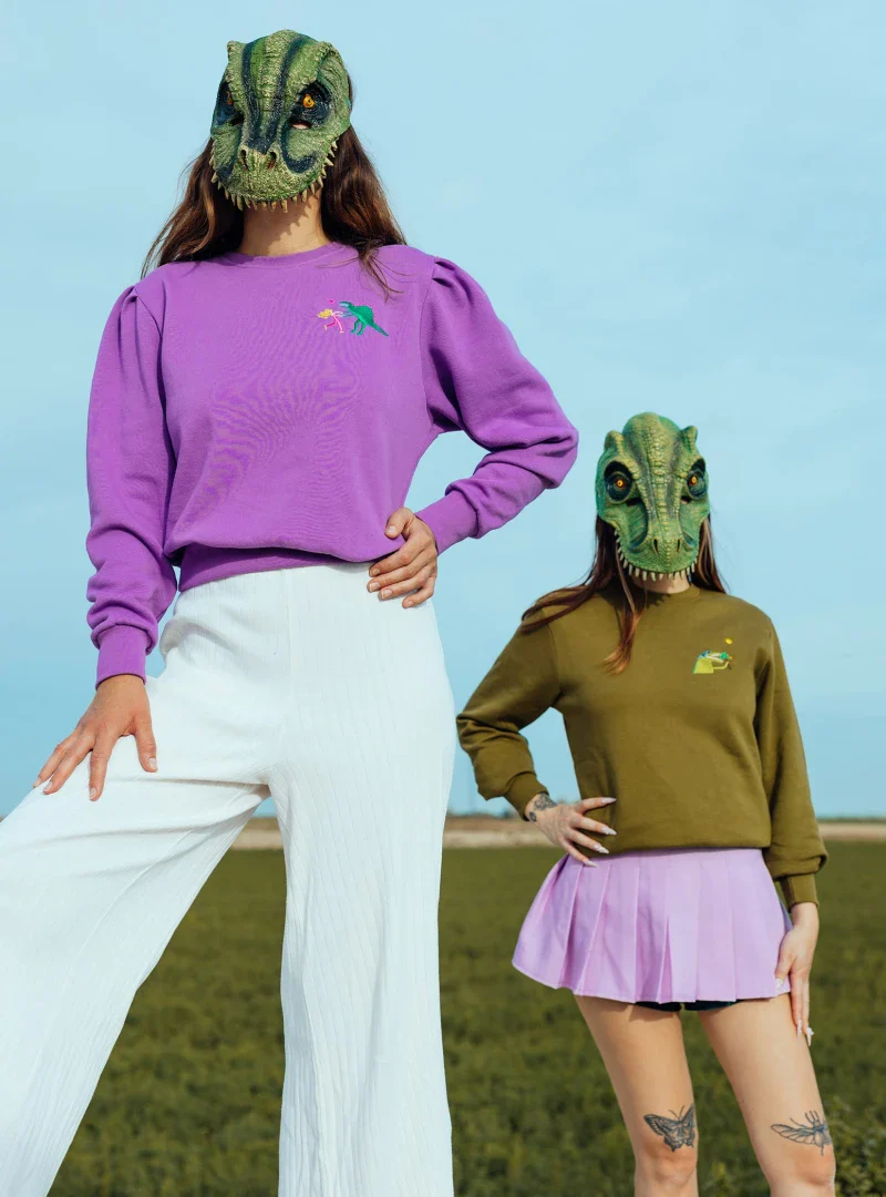 Sweat unisexe en coton bio – Dino Apéro - Image 7