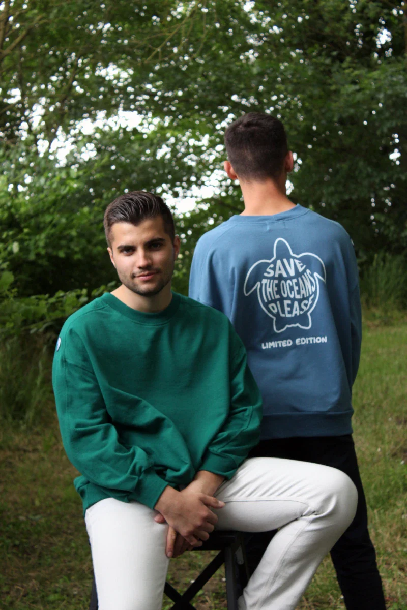 Sweat vert gazon unisexe - "Life is good" - Image 2