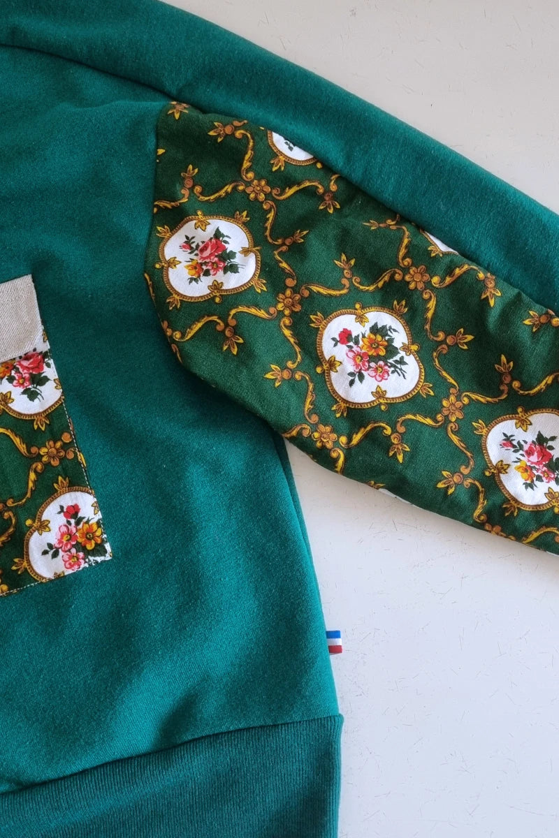 Sweat vert fait main - Marguerite - Image 5
