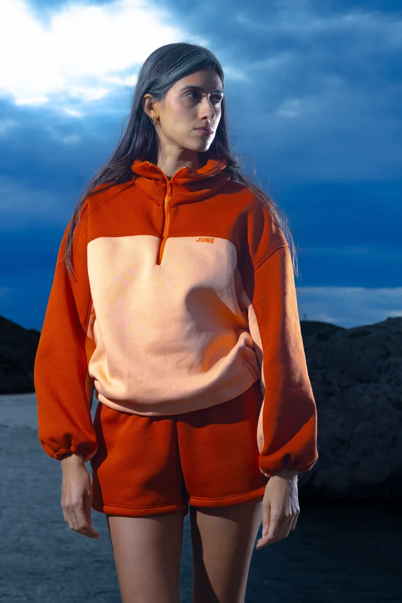 Sweat zip bicolore - Horizon