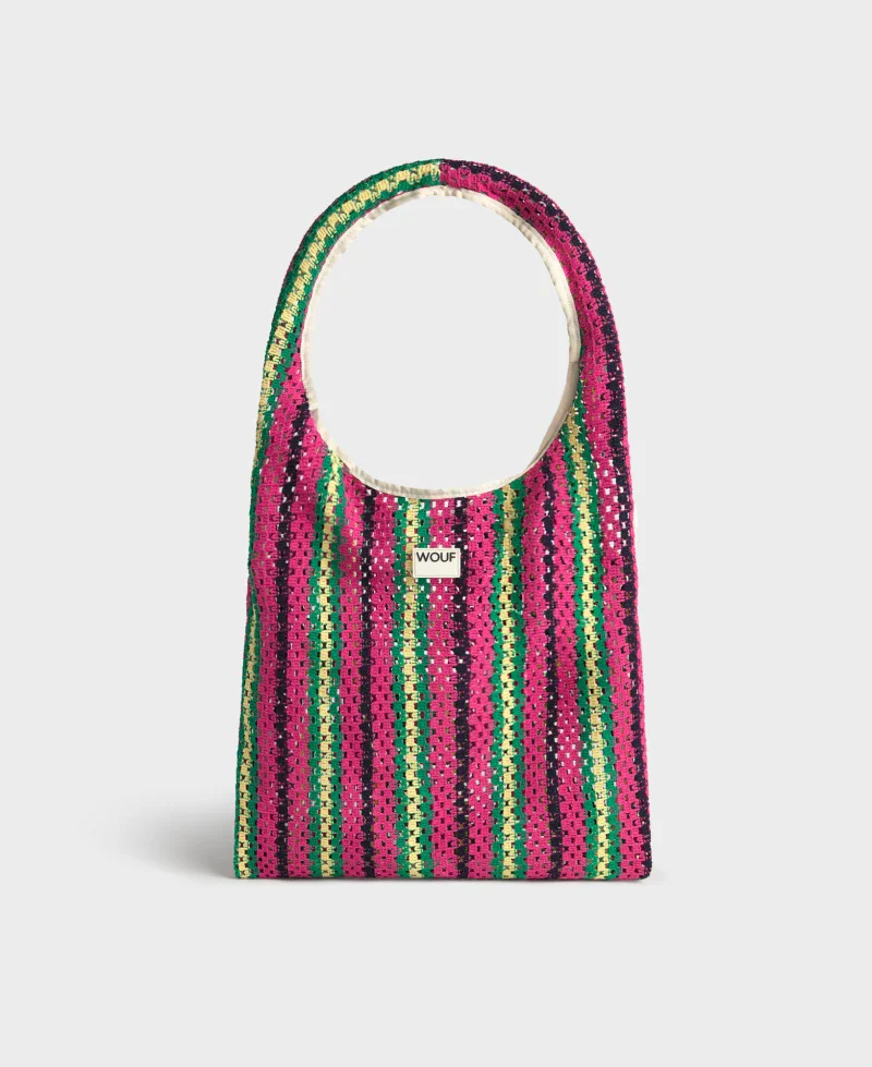 Sac Top en crochet imprimé rayé - plusieurs coloris - Image 8