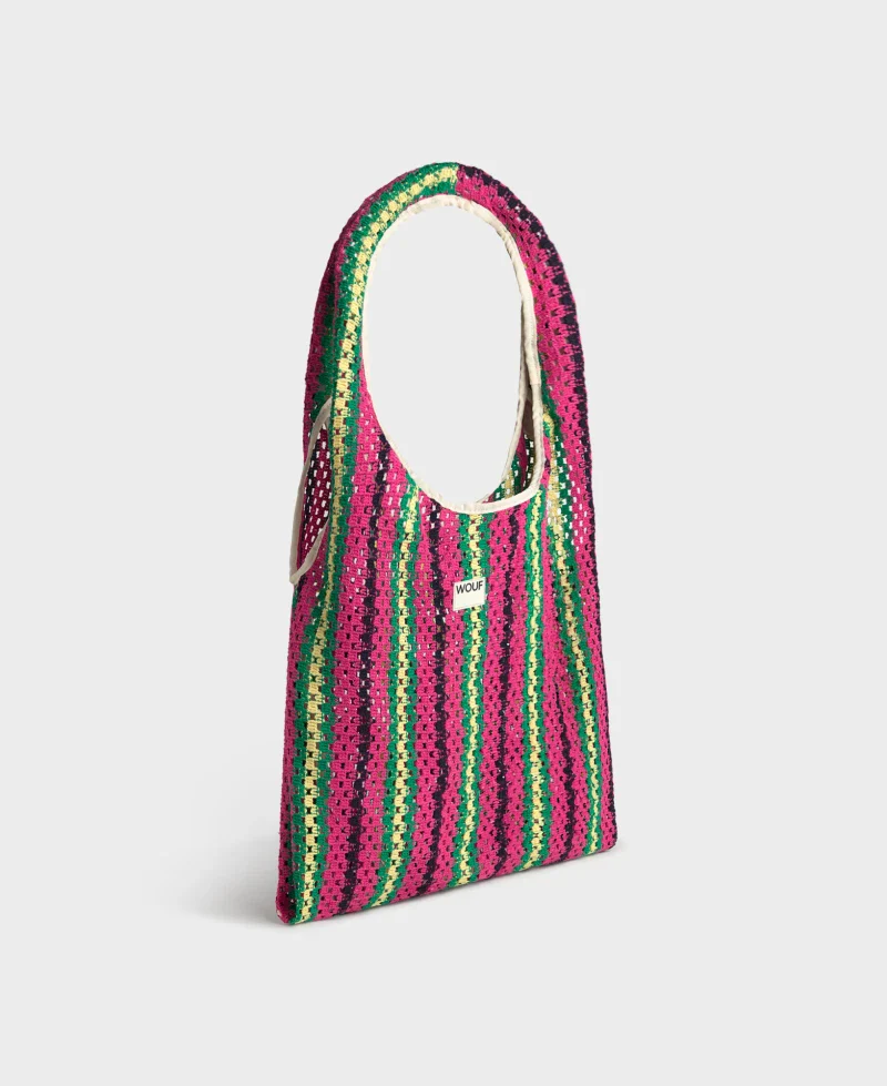 Sac Top en crochet imprimé rayé - plusieurs coloris - Image 9