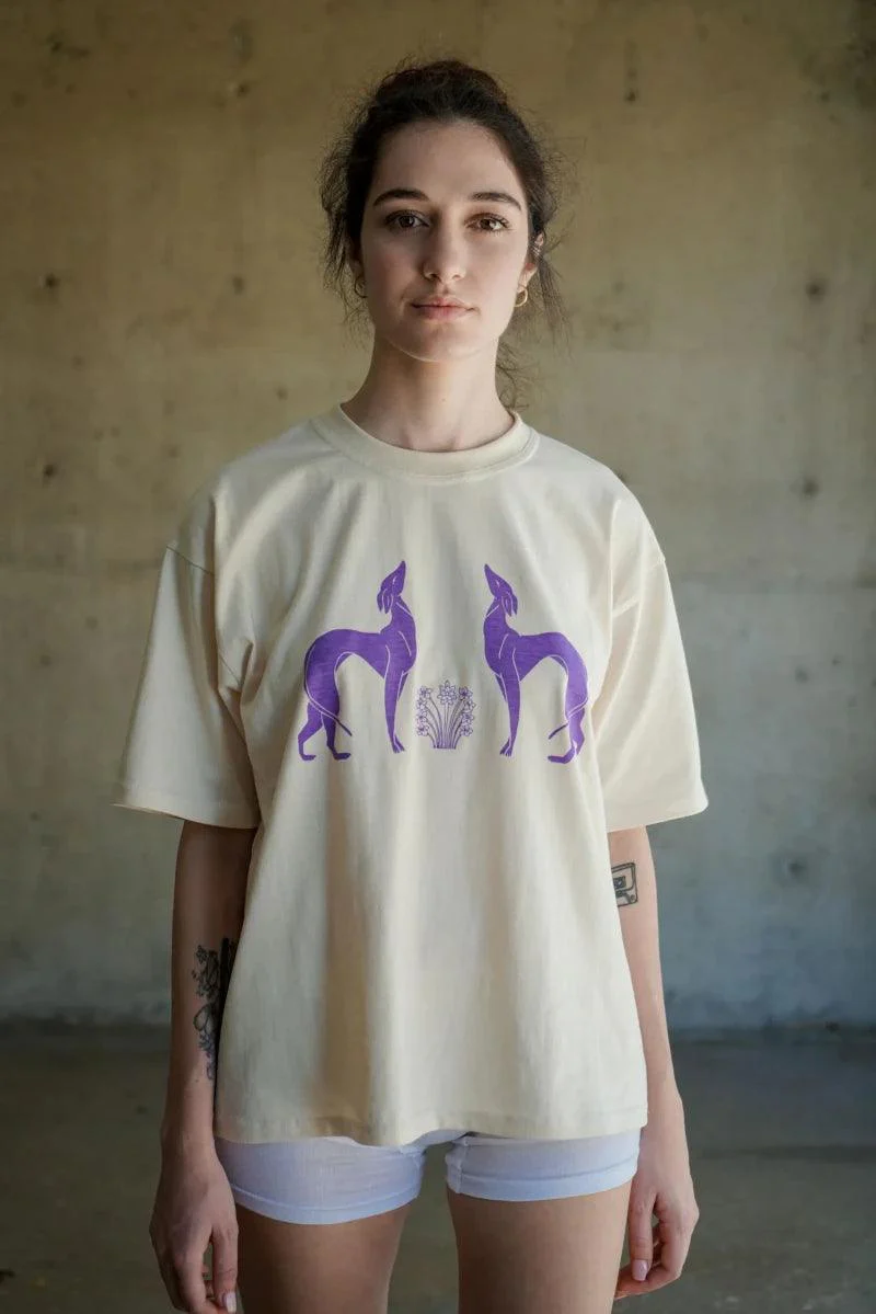 T-shirt beige en coton - Athena - Image 13