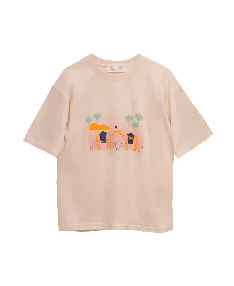 T-shirt beige en coton bio fait main - Dromamour - Image 15