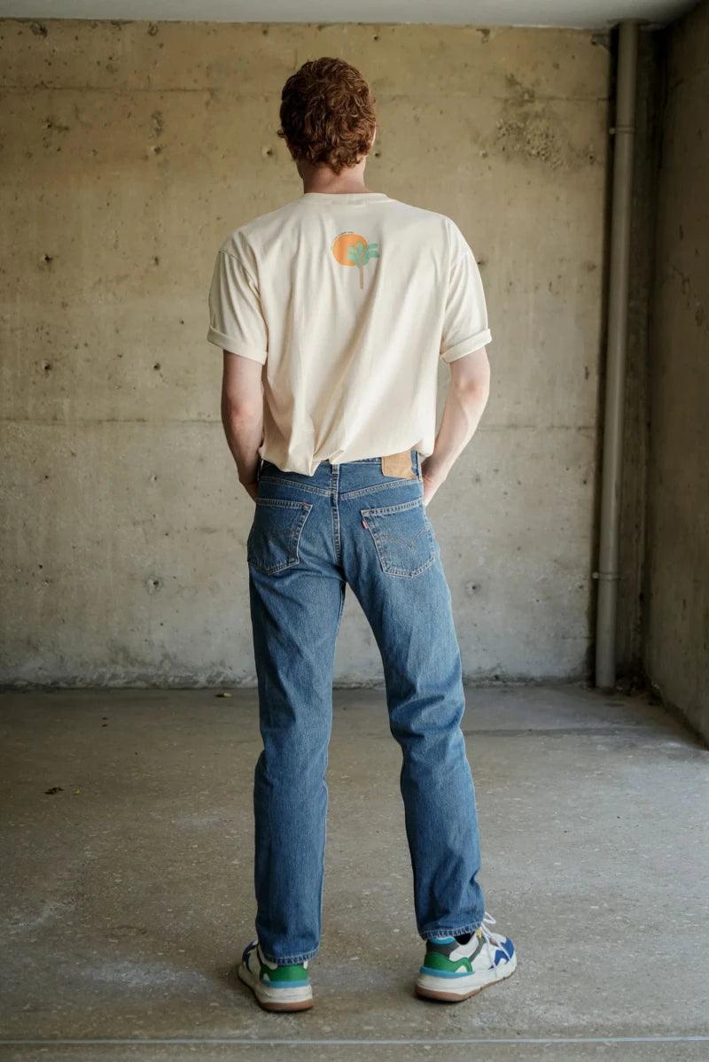 T-shirt beige en coton bio fait main - Dromamour - Image 9