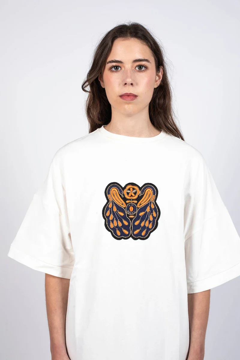 T-Shirt blanc unisexe en coton bio - Image 2