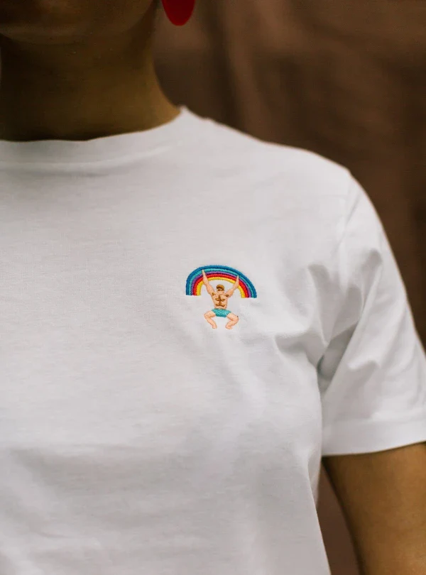 T-shirt blanc Rainbow Girl & Man - Image 11