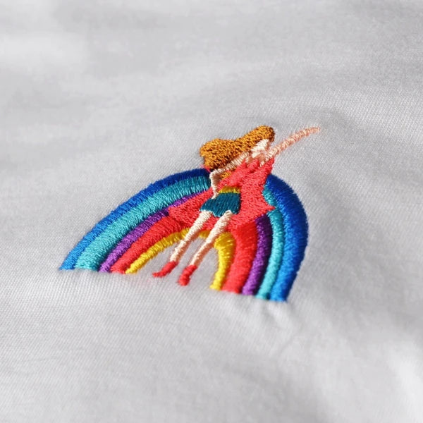 T-shirt blanc Rainbow Girl & Man - Image 13