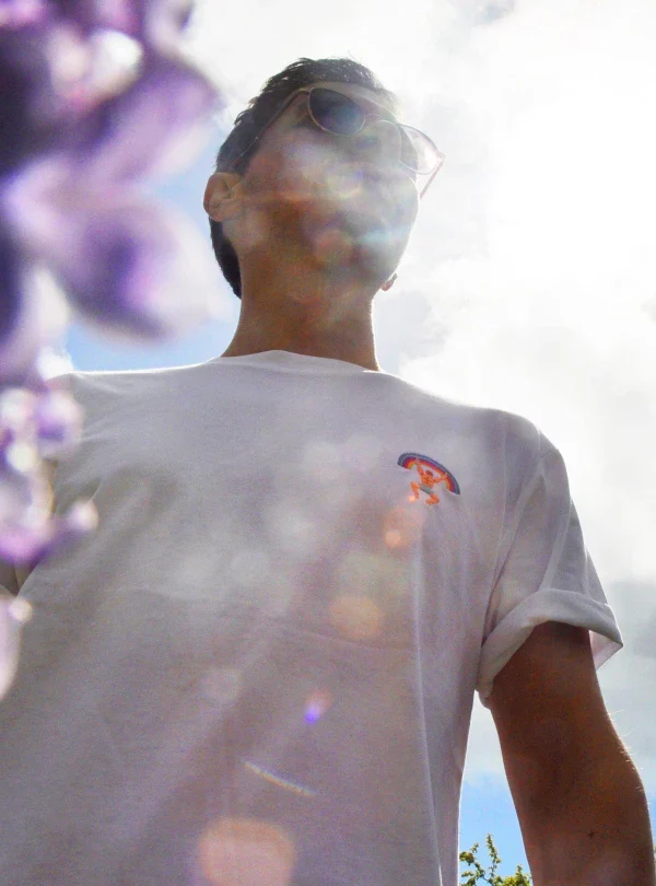 T-shirt blanc Rainbow Girl & Man - Image 3